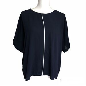 Boxy Navy Blue Blouse Large